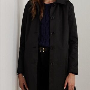 Ralph Lauren Women's Hooded A-Line Raincoat